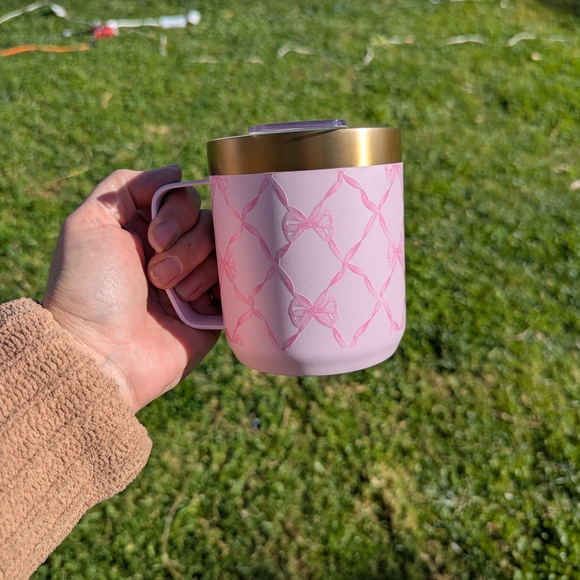 Stanley LoveShackFancy Pink and Gold Mug - Picture 4 of 10